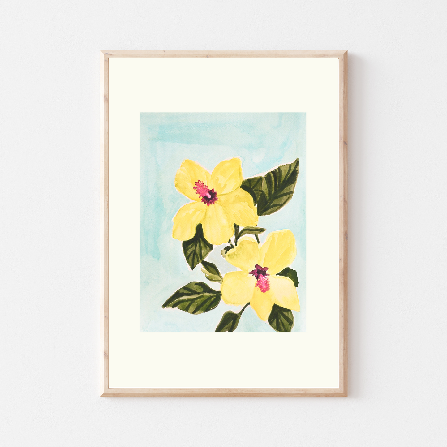 'Hibiscus' Vintage Summer Poster Print