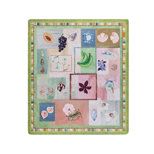 Annie Everingham Picnic Rug -  Patchwork Sea