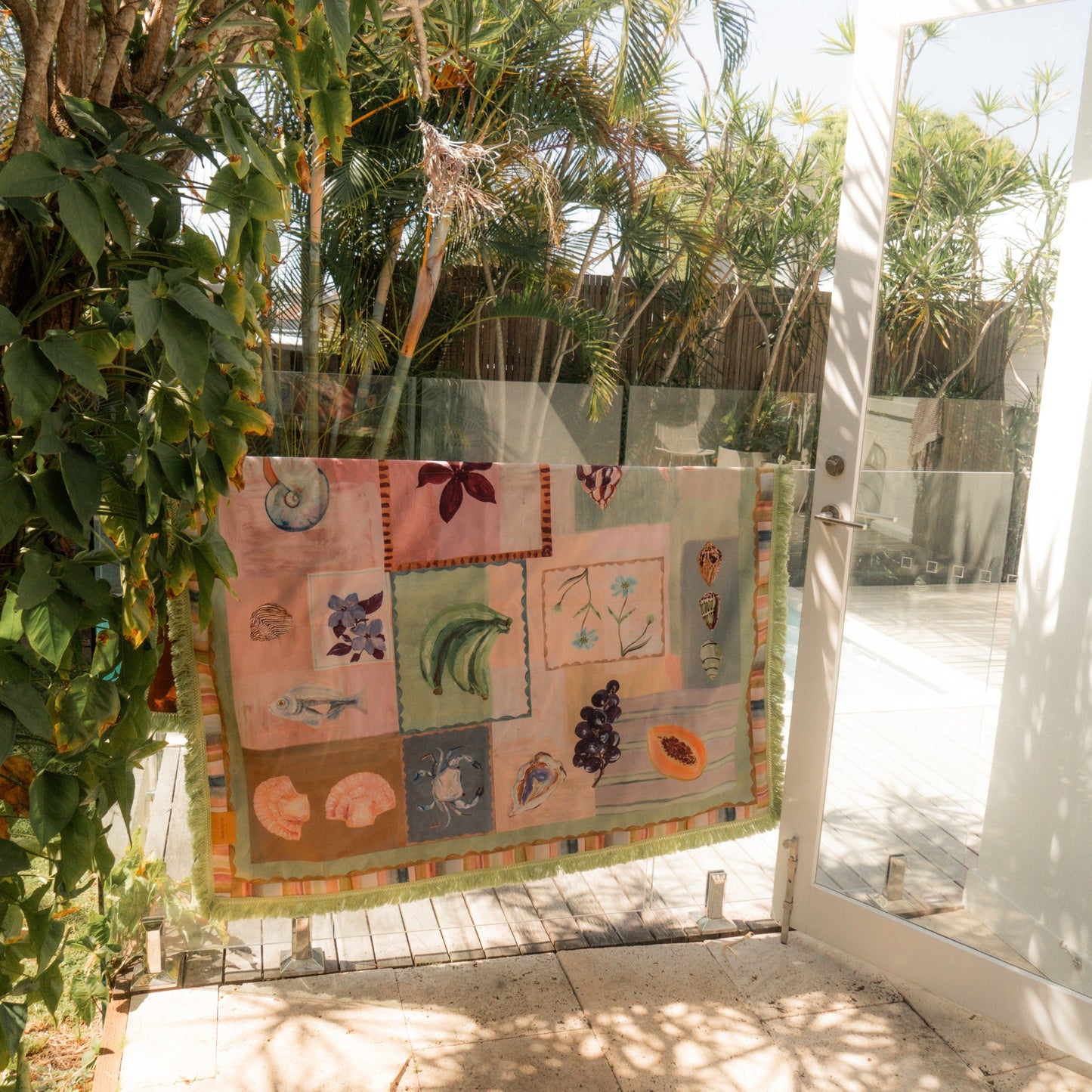 Annie Everingham Picnic Rug -  Patchwork Sea